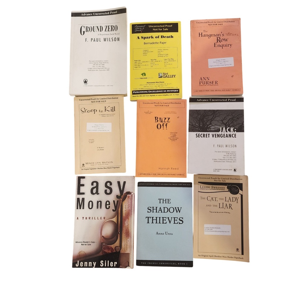 Advance Reader Uncorrected Proof Lot Mystery Thriller Fiction Books‎